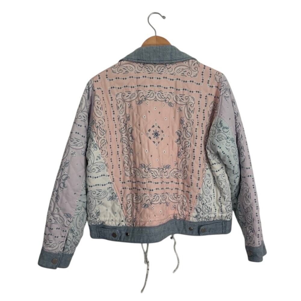 BLANKNYC Reversible Bandana Patchwork Quilted Jac… - image 5